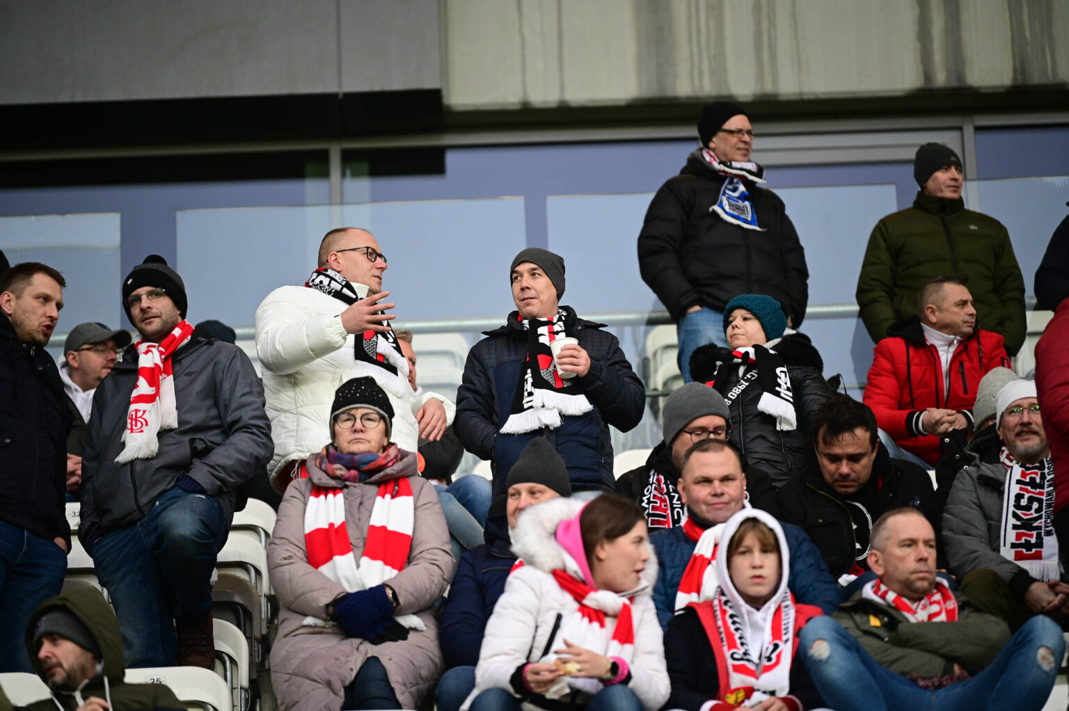 Kibice na meczu ŁKS Łódź - Ruch Chorzów 2023-12-17