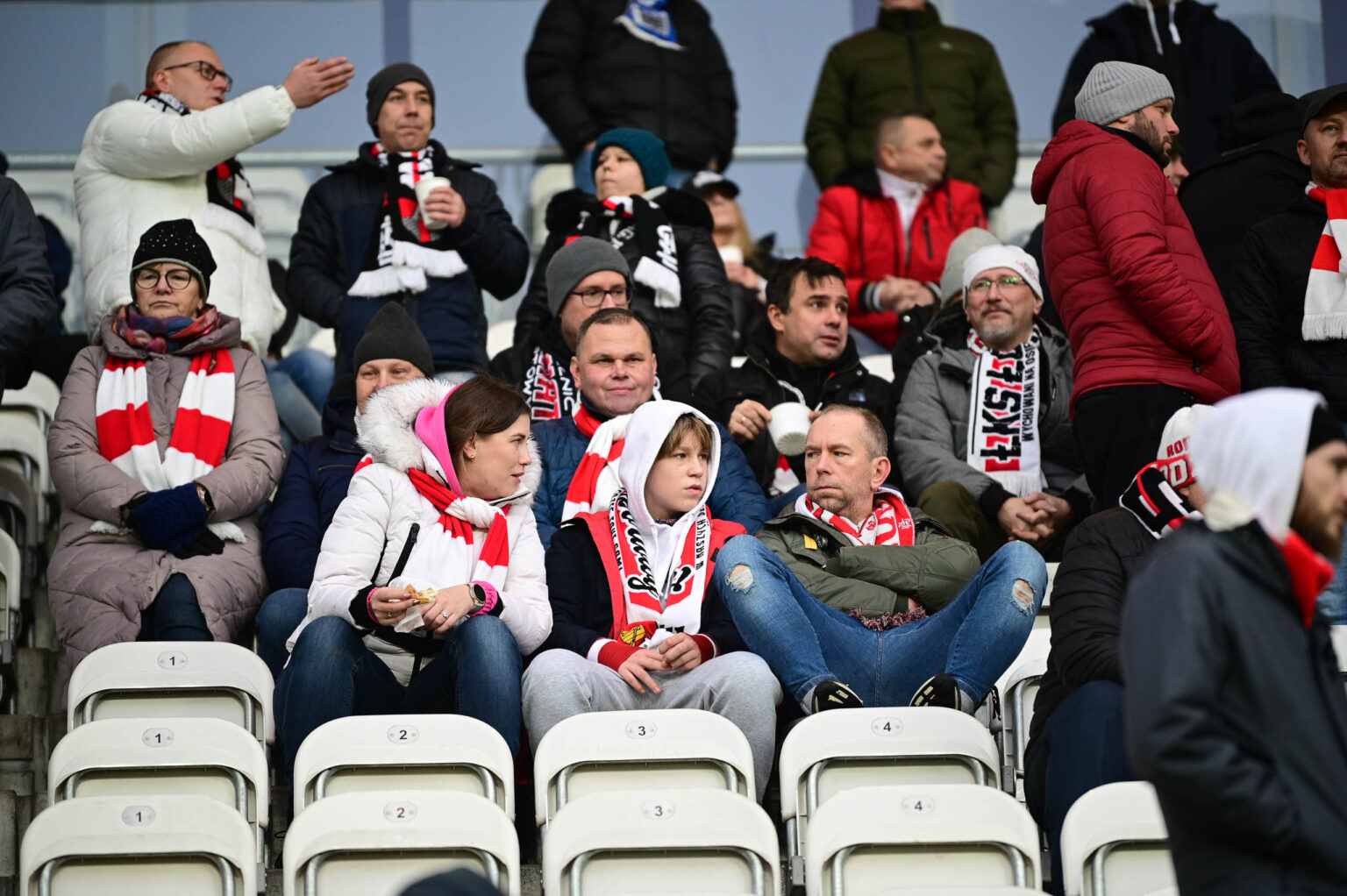 Kibice na meczu ŁKS Łódź - Ruch Chorzów 2023-12-17