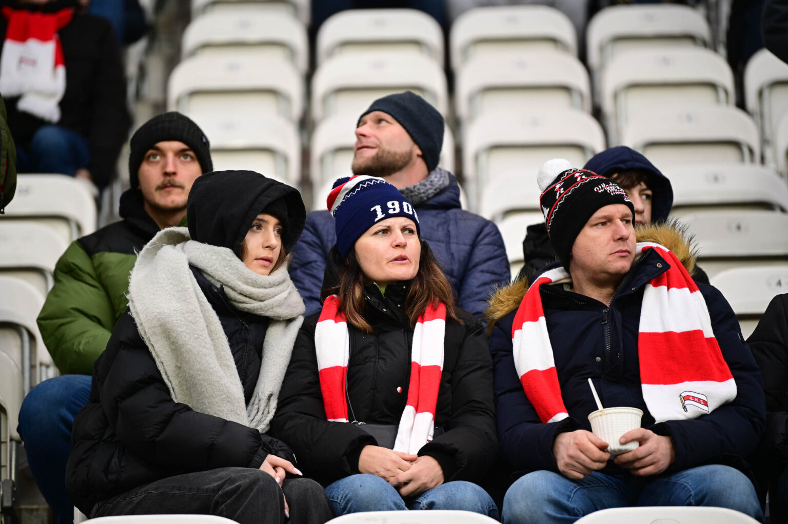 Kibice na meczu ŁKS Łódź - Ruch Chorzów 2023-12-17
