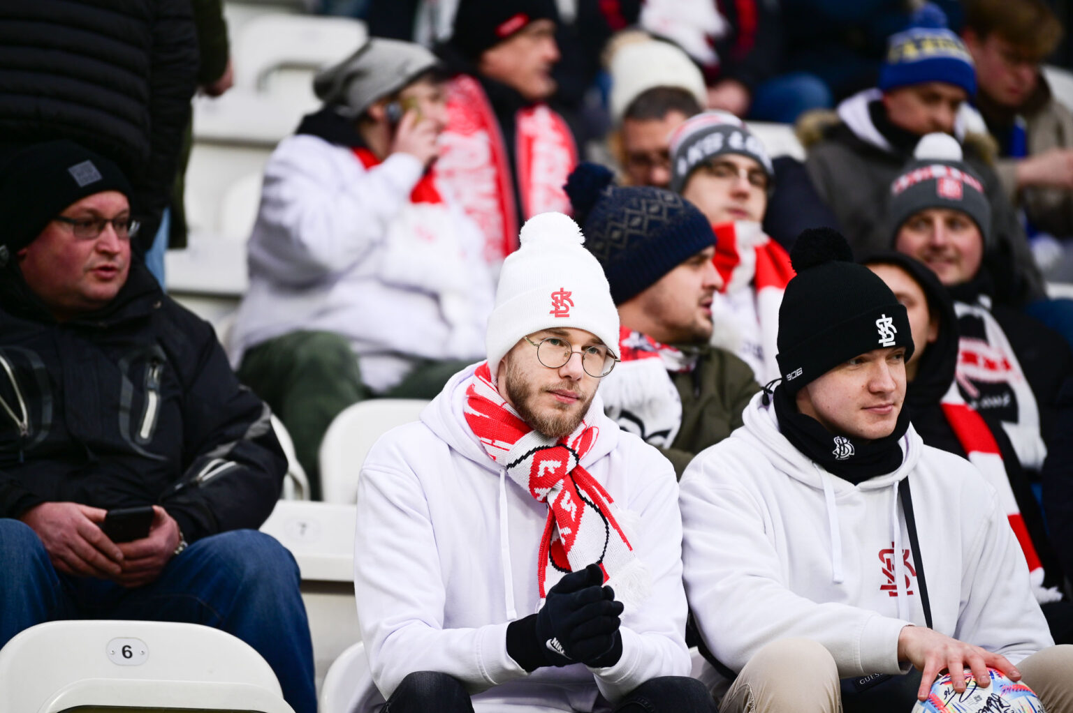 Kibice na meczu ŁKS Łódź - Ruch Chorzów 2023-12-17