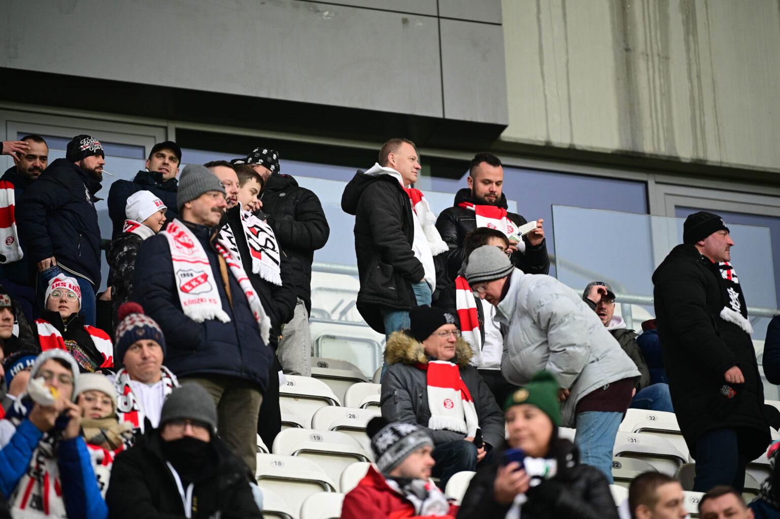 Kibice na meczu ŁKS Łódź - Ruch Chorzów 2023-12-17