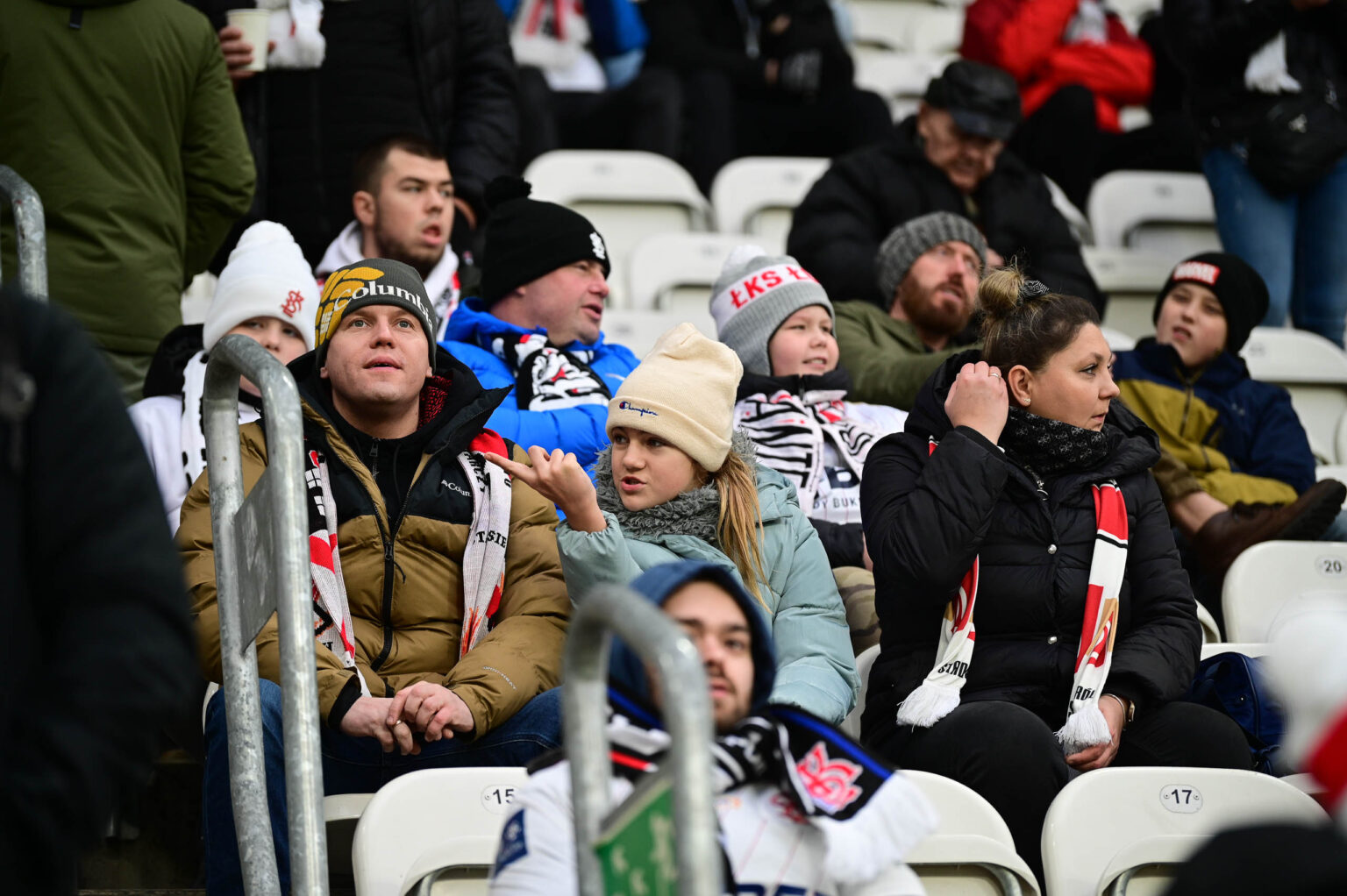 Kibice na meczu ŁKS Łódź - Ruch Chorzów 2023-12-17