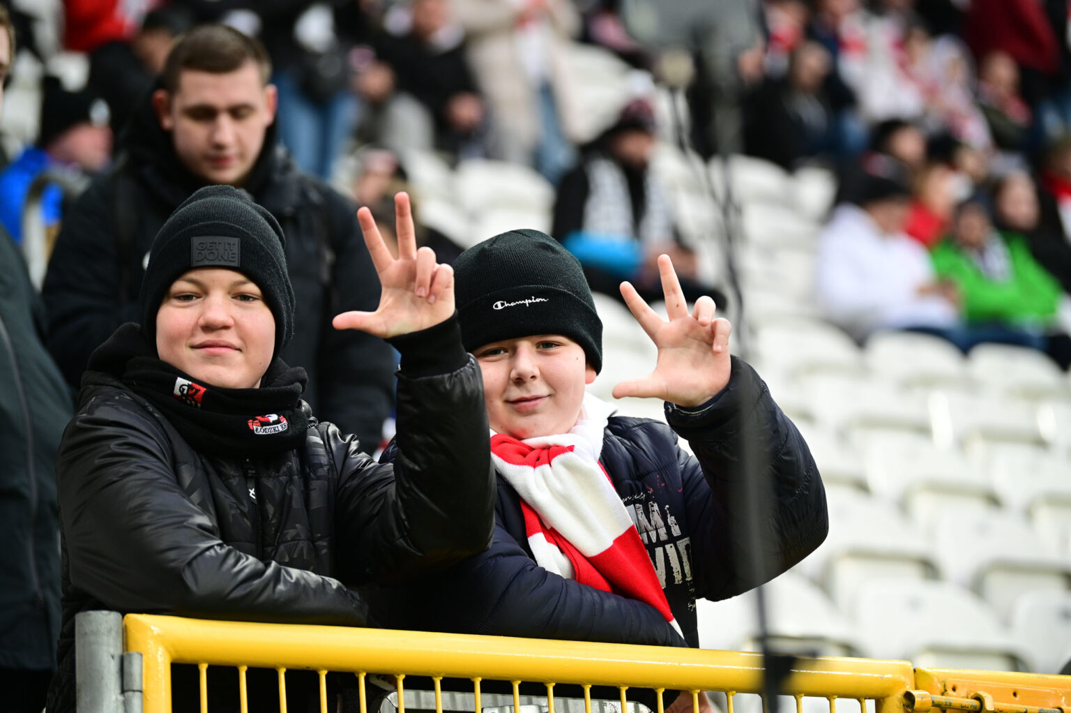 Kibice na meczu ŁKS Łódź - Ruch Chorzów 2023-12-17