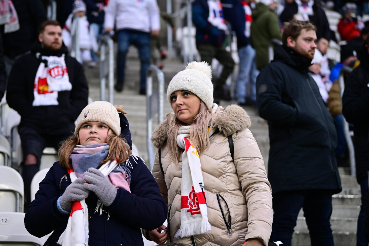Kibice na meczu ŁKS Łódź - Ruch Chorzów 2023-12-17