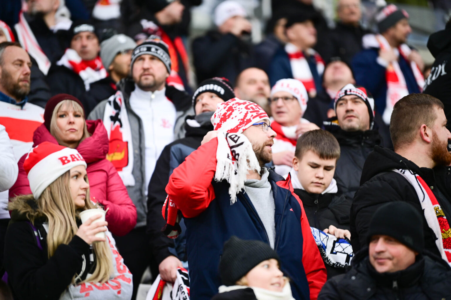 Kibice na meczu ŁKS Łódź - Ruch Chorzów 2023-12-17