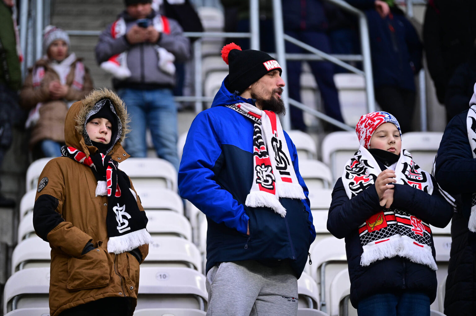 Kibice na meczu ŁKS Łódź - Ruch Chorzów 2023-12-17