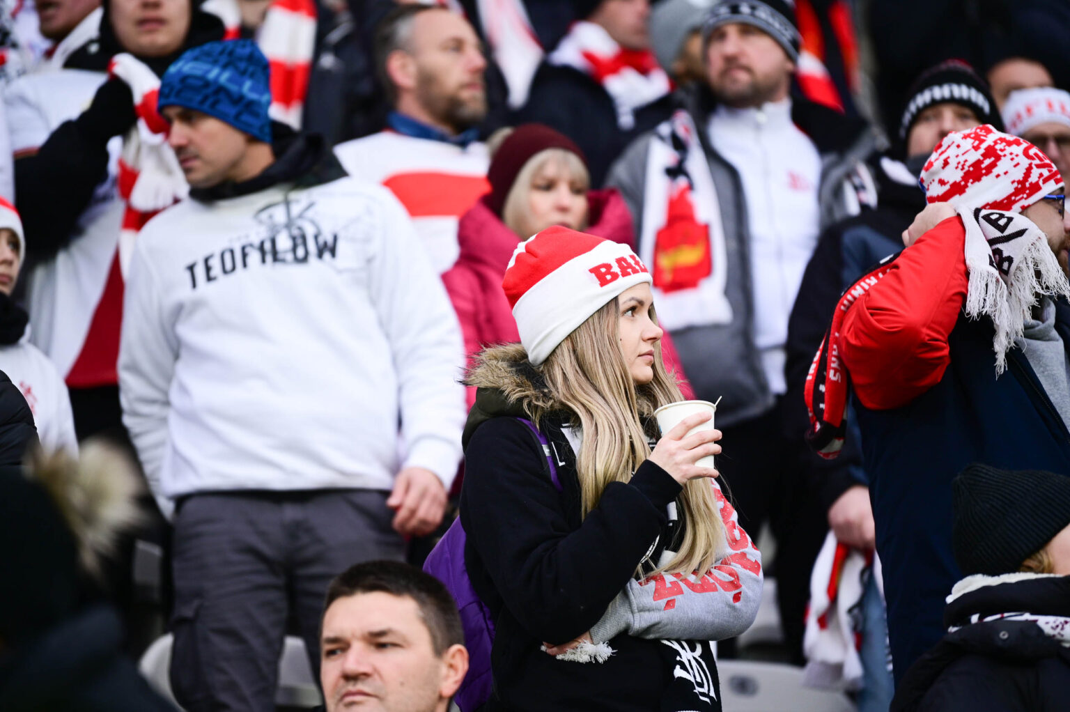 Kibice na meczu ŁKS Łódź - Ruch Chorzów 2023-12-17