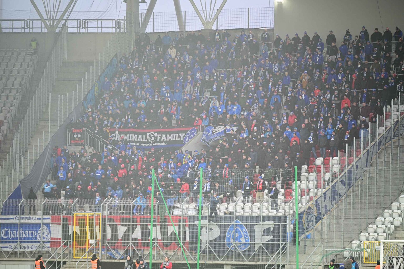 Kibice na meczu ŁKS Łódź - Ruch Chorzów 2023-12-17