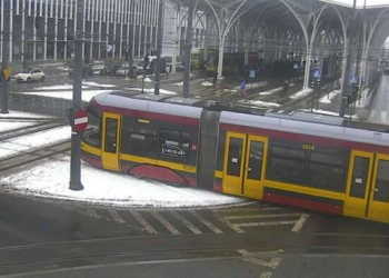 zatrzymanie ruchu tramwajowego na Piłsudskiego