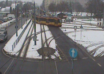 Zatrzymanie ruchu tramwajowego na pl. Niepodległości