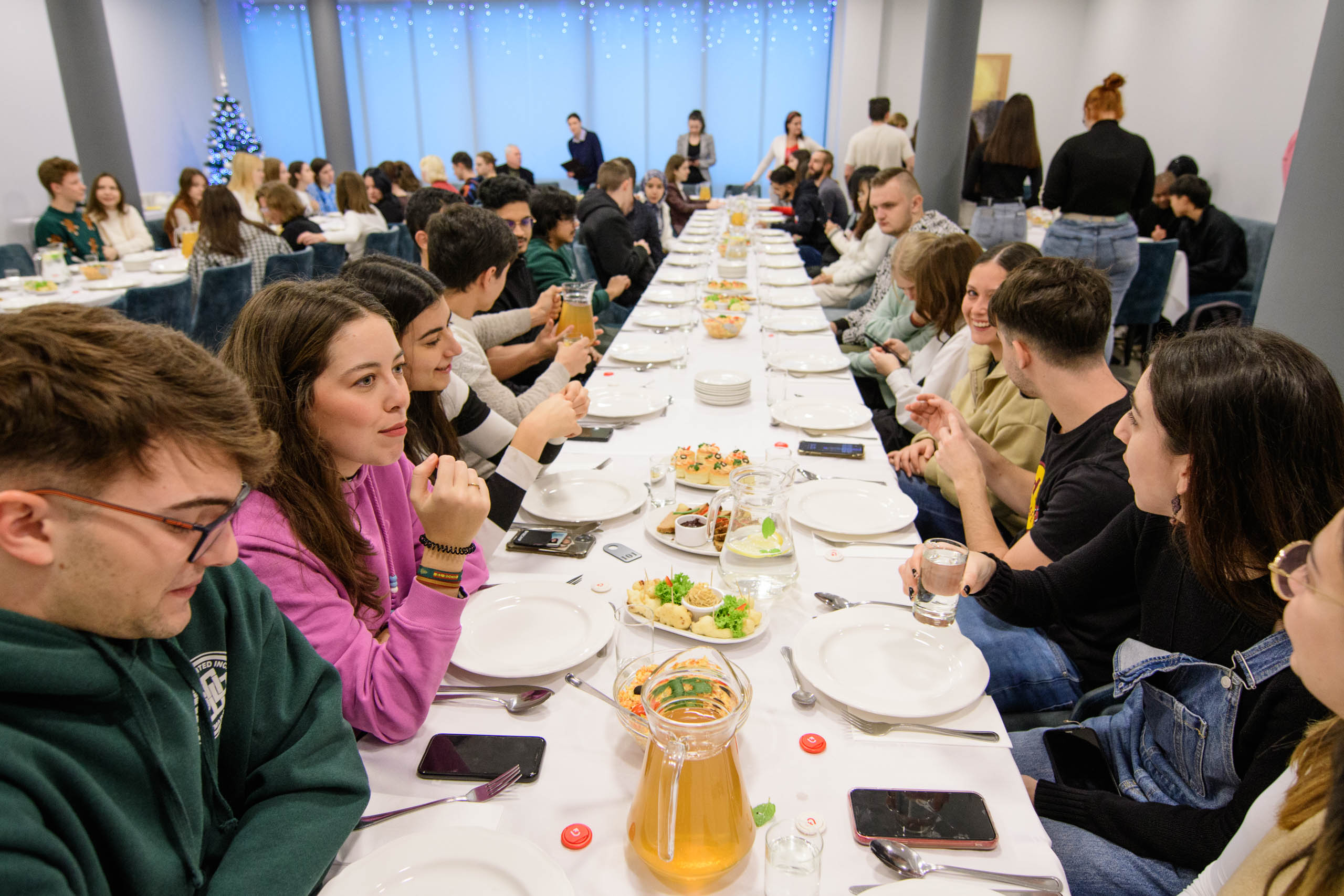 Obiad wigilijny dla zagranicznych studentów Uniwersytetu Łódzkiego