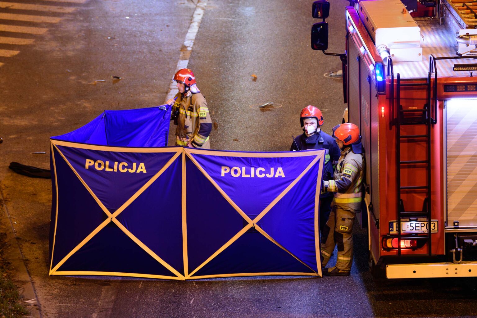 Wypadek smiertelny trasa WZ 4