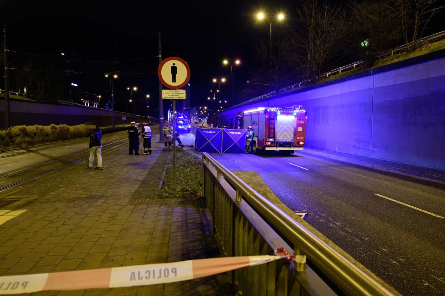 Wypadek smiertelny trasa WZ 6