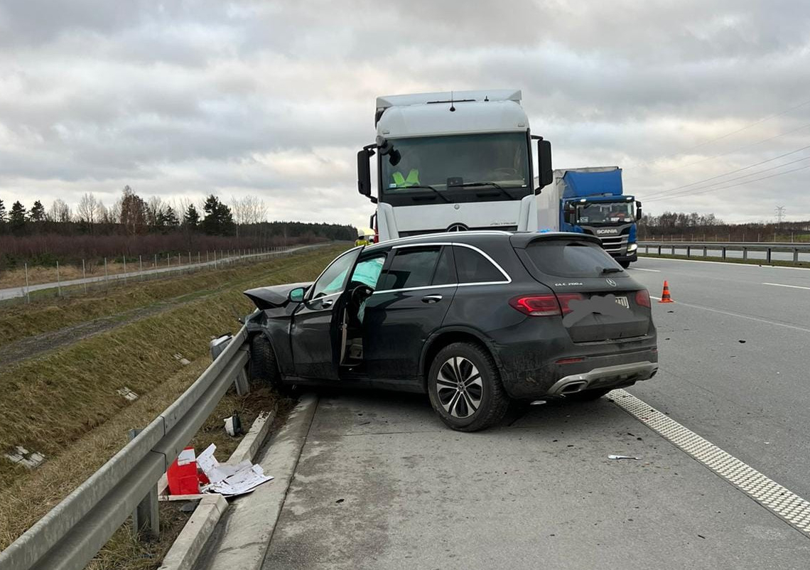 Wypadek na A1 w gminie Dobryszyce