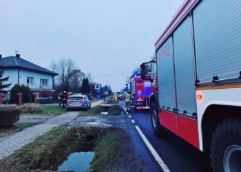 Wypadek na DK70 w Mokrej Prawej