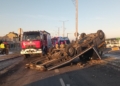Zderzenie autobusu z lawetą w Skierniewicach