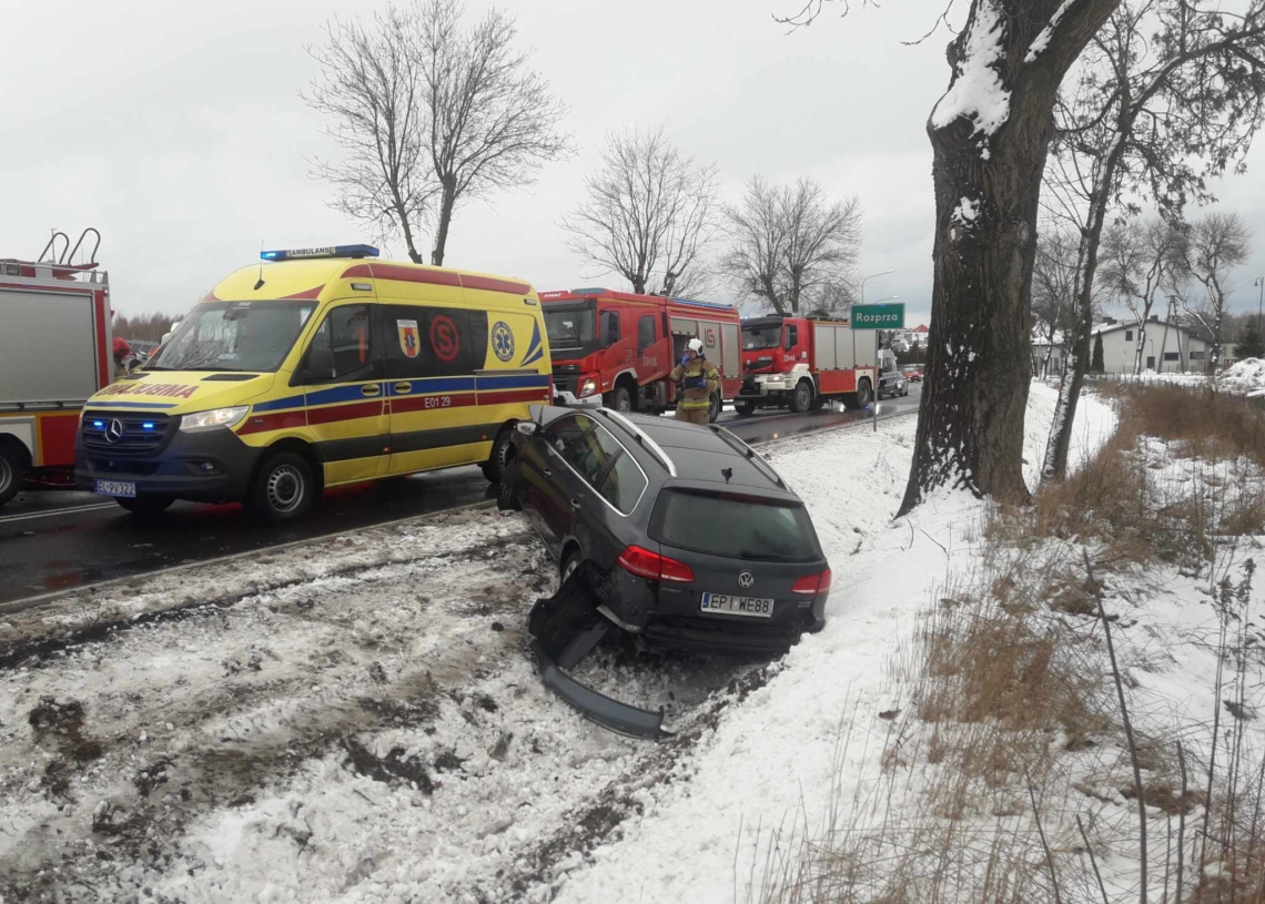 Wypadek na DK91 w Rozprzy