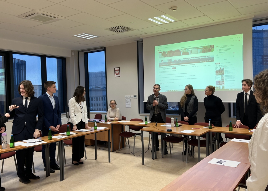 Finał Turnieju Debat Oksfordzkich Uniwersytetu Łódzkiego i Młodzieżowej Rady Miasta