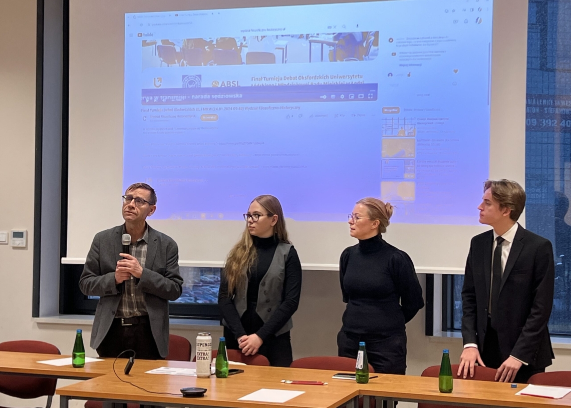 Finał Turnieju Debat Oksfordzkich Uniwersytetu Łódzkiego i Młodzieżowej Rady Miasta