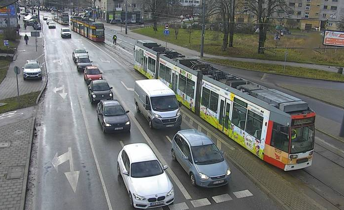 Zatrzymanie ruchu tramwajowego na Łagiewnickiej