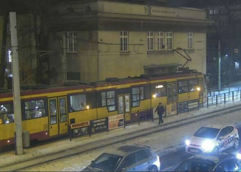 zatrzymanie ruchu tramwajowego na Limanowskiego
