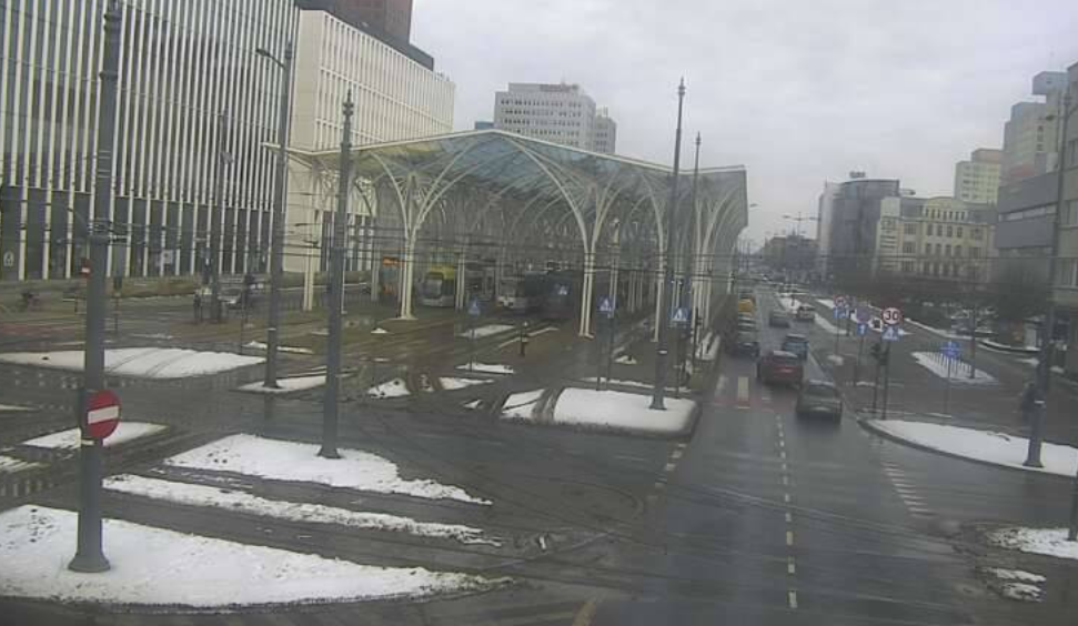 Zatrzymanie ruchu tramwajowego na Kościuszki przy Mickiewicza 1 Zatrzymanie ruchu tramwajowego na Kościuszki