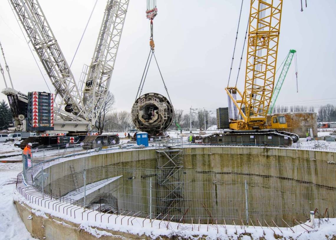 Budowa tunelu średnicowego w Łodzi. Tarcza TBM gotowa do przeniesienia