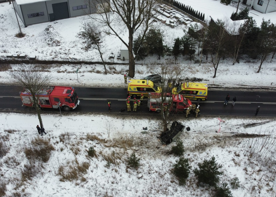 Wypadek na DK91 w Rozprzy