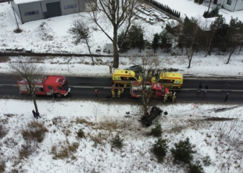 Wypadek na DK91 w Rozprzy