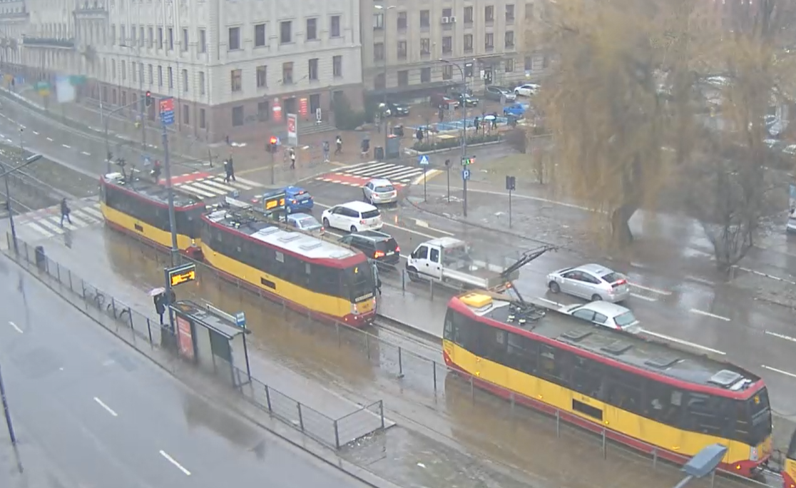 Zatrzymanie ruchu tramwajowego na Zachodniej przy Ogrodowej 1 Zatrzymanie ruchu tramwajowego na Zachodniej
