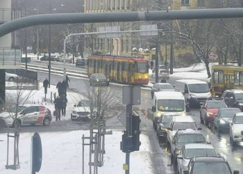zatrzymanie ruchu tramwajowego na Żeromskiego