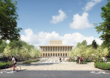 Plac Dąbrowskiego przed Teatrem Wielkim w Łodzi powróci do wyglądu z lat 60