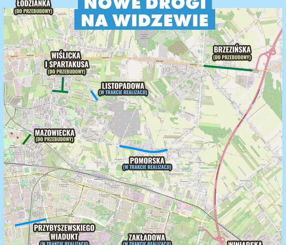 Remonty 7 ulic na Widzewie w 2024 r.
