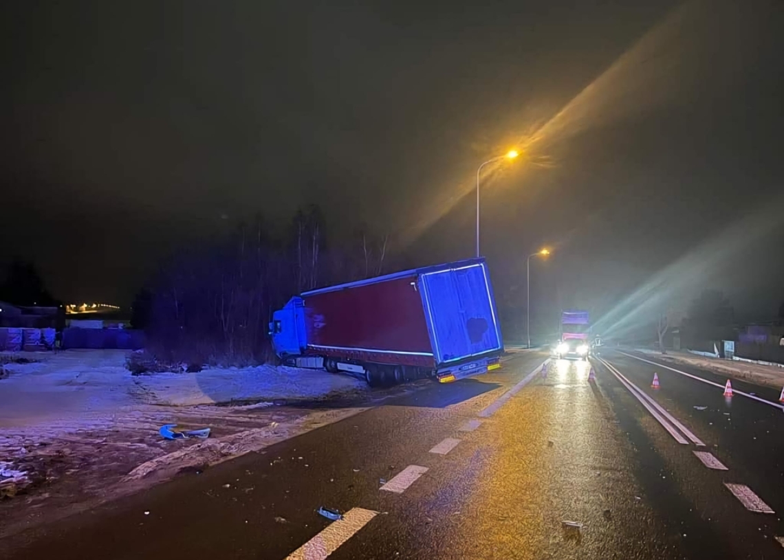 Wypadek na DK14 w gminie Stryków