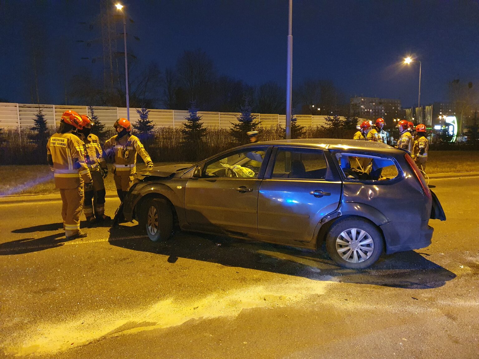 Wypadek na alei Włókniarzy w Łodzi