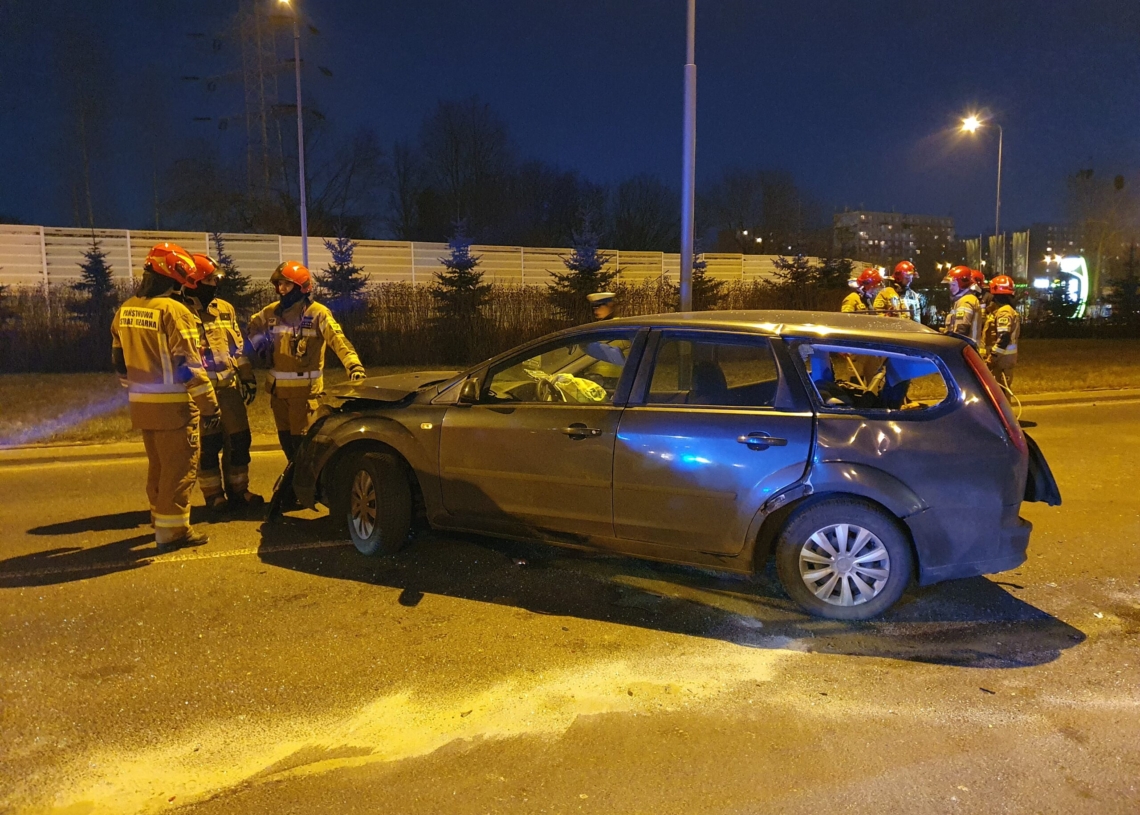 Wypadek na alei Włókniarzy w Łodzi