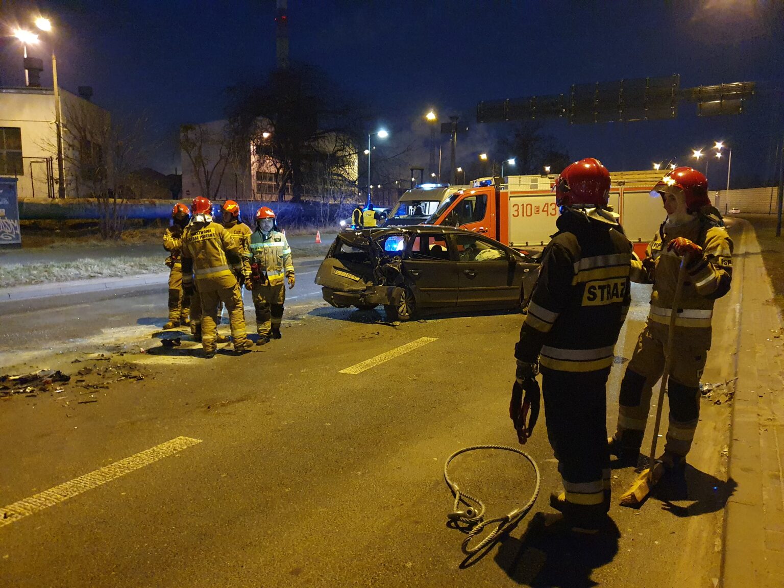 Wypadek na alei Włókniarzy w Łodzi