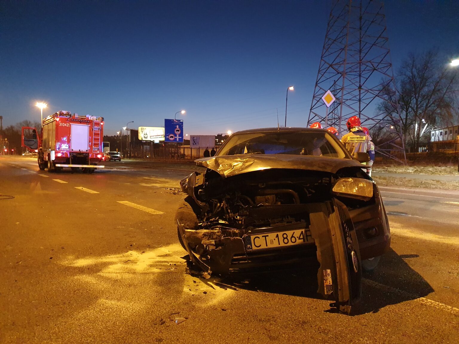 Wypadek na alei Włókniarzy w Łodzi