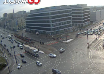 Zatrzymanie ruchu tramwajowego na Piłsudskiego