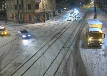 Zatrzymanie ruchu tramwajów na Rzgowskiej w Łodzi