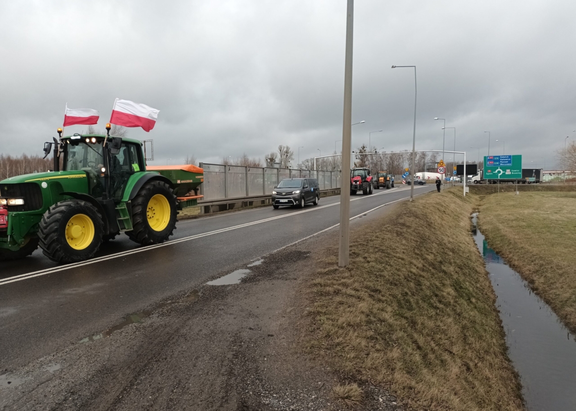 Protesty rolników w Łódzkiem. Utrudnienia w ruchu
