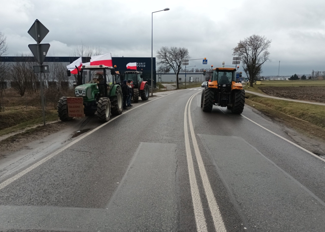Protesty rolników w Łódzkiem. Utrudnienia w ruchu