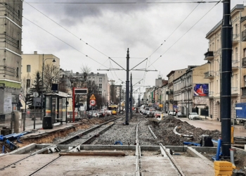 Półmetek prac na skrzyżowaniu ulic Zachodniej i Legionów w Łodzi