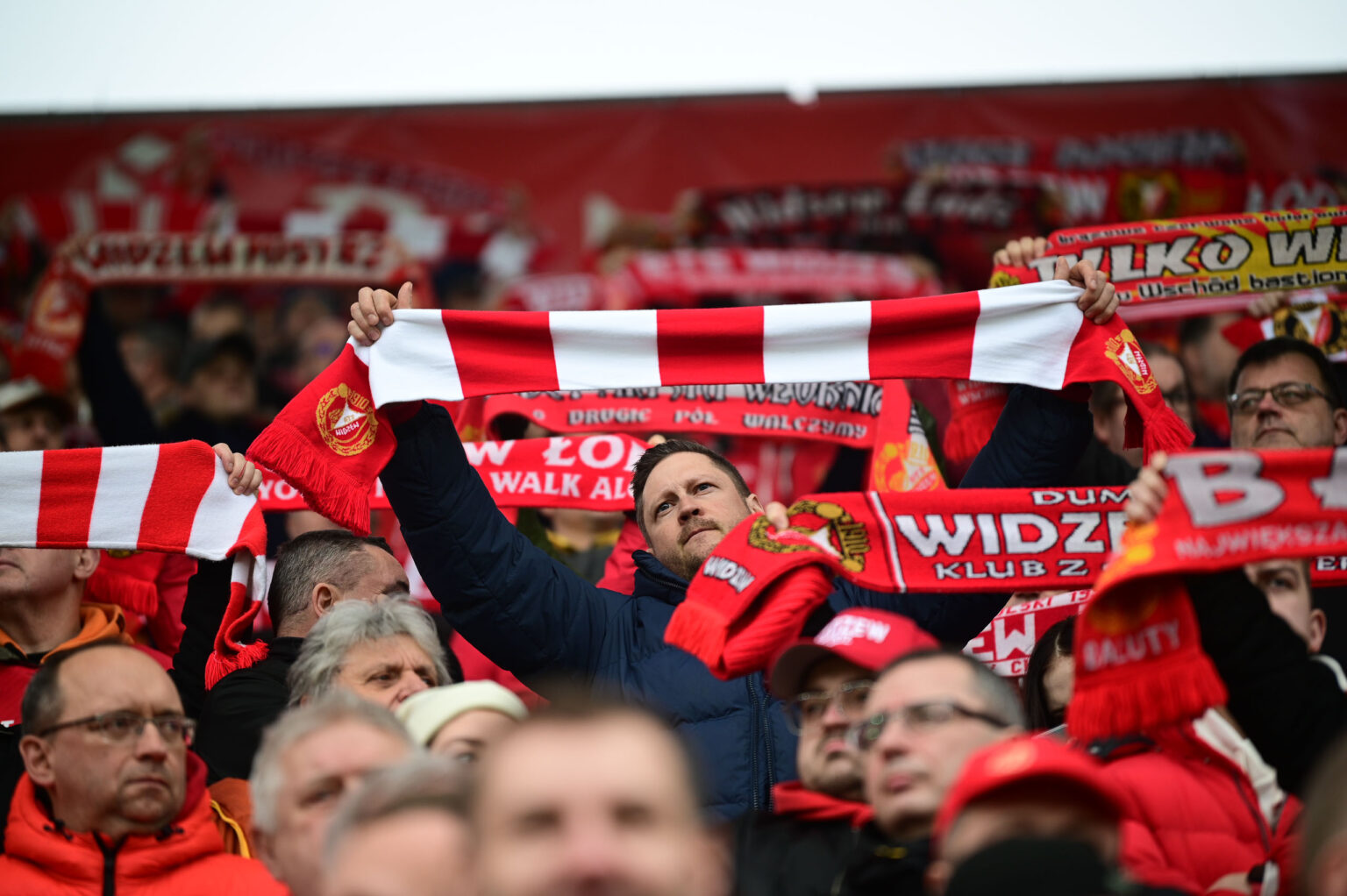 Kibice na meczu Widzew Łódź - Jagiellonia Białystok