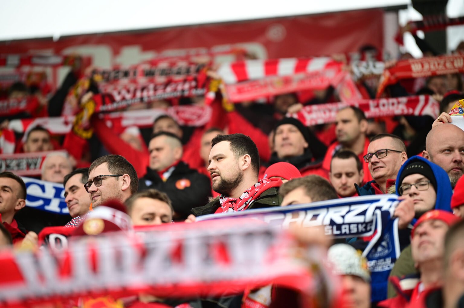 Kibice na meczu Widzew Łódź - Jagiellonia Białystok