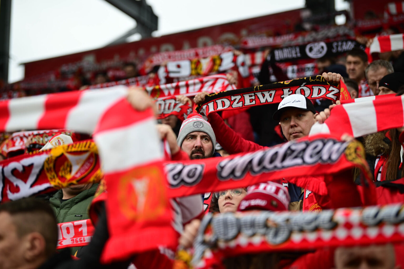 Kibice na meczu Widzew Łódź - Jagiellonia Białystok