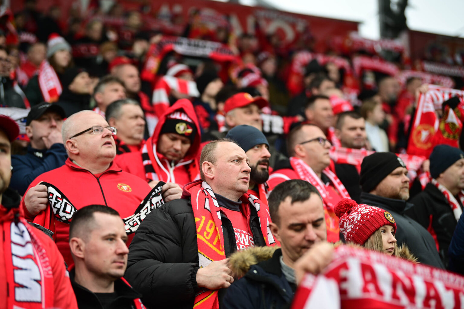 Kibice na meczu Widzew Łódź - Jagiellonia Białystok