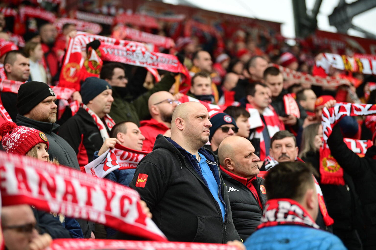 Kibice na meczu Widzew Łódź - Jagiellonia Białystok