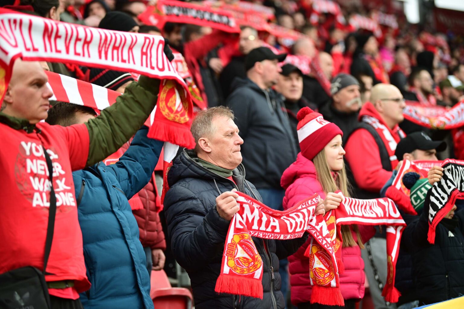 Kibice na meczu Widzew Łódź - Jagiellonia Białystok