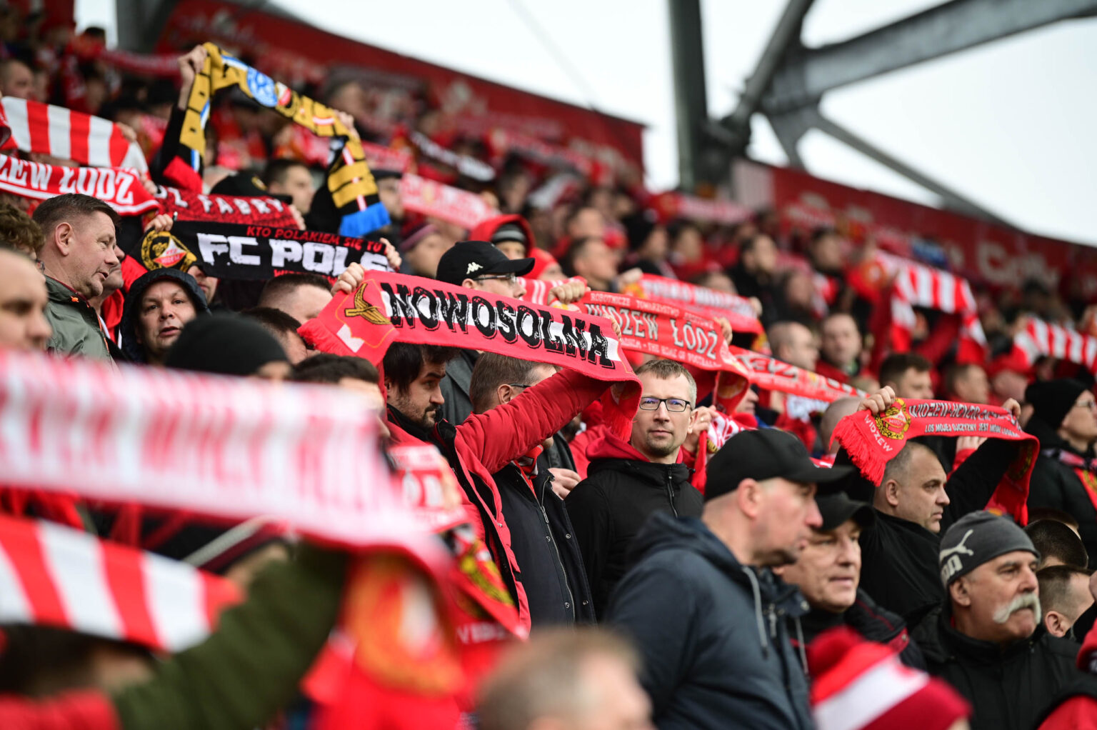 Kibice na meczu Widzew Łódź - Jagiellonia Białystok